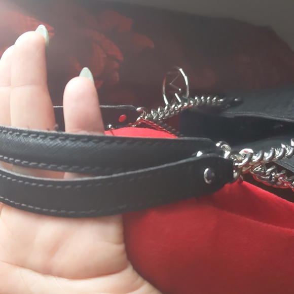 Michael Kors Black and Silver Monogram Purse - Picture 9 of 11